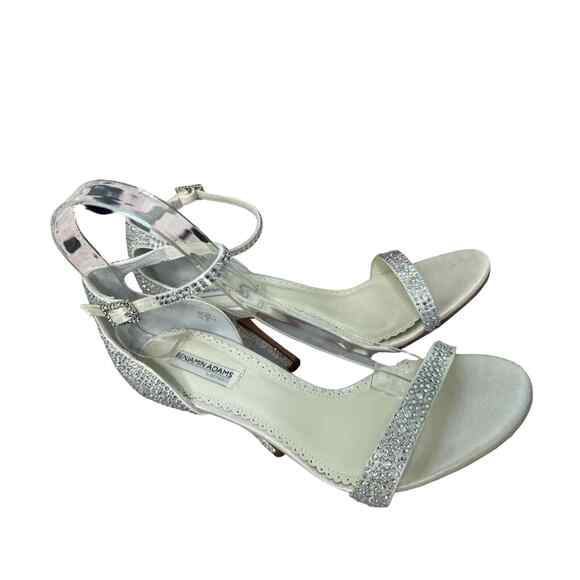 Benjamin Adams Alba Wedding Strappy Heels Shoes Sandals~ 38.5‎ US8 - Picture 2 of 5